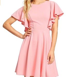 Romwe Stretchy A Line Swing Flared Skater Dress